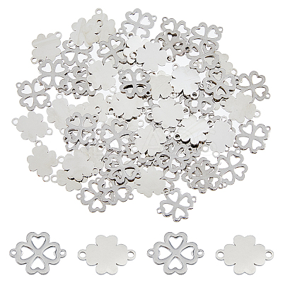 80Pcs 2 Styles 201 Stainless Steel Connector Charms STAS-DC0014-61-1