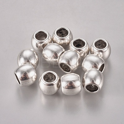 Tibetan Style Alloy European Beads TIBEB-Q061-06AS-RS-1