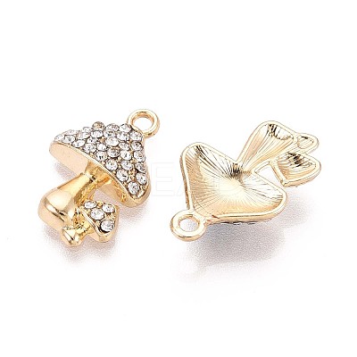 Rack Plating Alloy Rhinestone Pendants X1-PALLOY-T091-25A-G-1