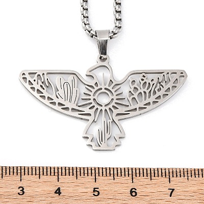 201 Stainless Steel Pendant Necklaces NJEW-C066-18P-1