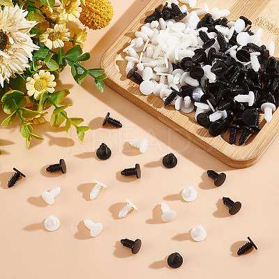 200Pcs 2 Colors Resin Gauge Rivets FIND-NB0003-74-1
