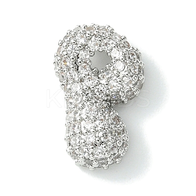 Rack Plating Brass Clear Cubic Zirconia Pendants KK-S378-01P-P-1