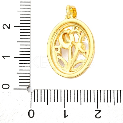 Brass Micro Pave Cubic Zirconia Pendants KK-A232-10G-1