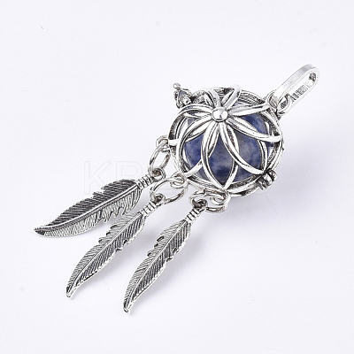 Alloy Cage Big Pendants G-S246-19-1