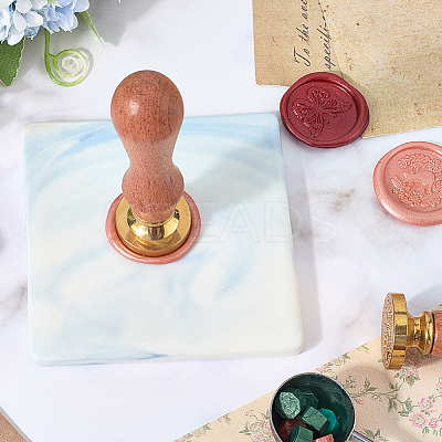 Marble Pattern Porcelain Wax Seal Mats AJEW-WH20007-82A-01-1