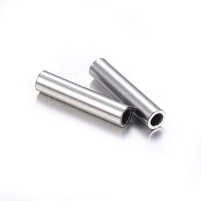 Non-Tarnish 201 Stainless Steel Tube Beads X-STAS-O107-07P-B-1