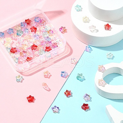 90Pcs 9 Colors Electroplate Glass Beads EGLA-FS0001-49-1
