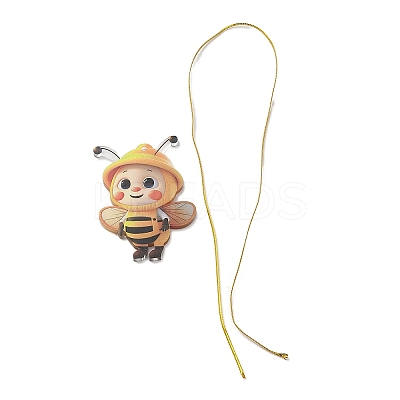 Cute Bees Acrylic Pendant Decoration LS-HJEW-G026-01D-1