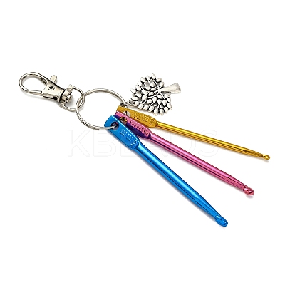Aluminum Crochet Hooks & Alloy Pendant Decorations KEYC-JKC01417-03-1