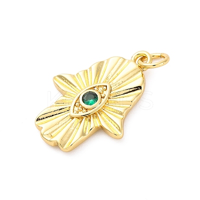 Brass Micro Pave Cubic Zirconia Pendants KK-D325-50G-1