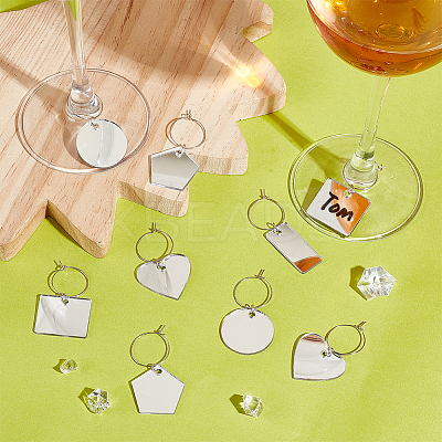Acrylic Wine Glass Charms AJEW-GA00008-1