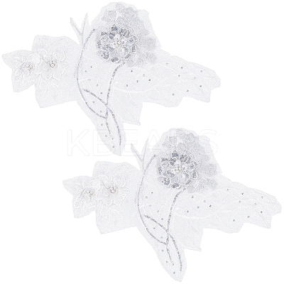 Flower Lace Embroidery Sewing Fiber Appliques DIY-WH20011-90D-1