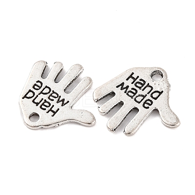 Tibetan Style Alloy Hand Carved Word Hand Made Charms LS-TIBEP-O009-31-1