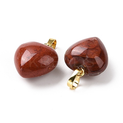 Natural Red Jasper Pendants X-G-I311-A25-G-1