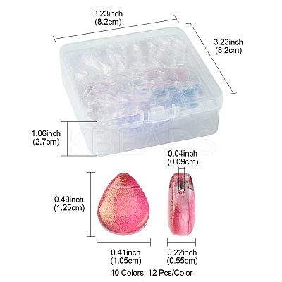 8 Colors Transparent Spray Painted Glass Beads GLAA-FS0001-85-1