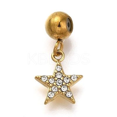 Ion Plating(IP) 304 Stainless Steel Rhinestone Pendants STAS-A104-12G-02-1