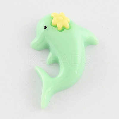 Scrapbook Embellishments Flatback Cute Dolphin Plastic Resin Cabochons CRES-Q130-M-1