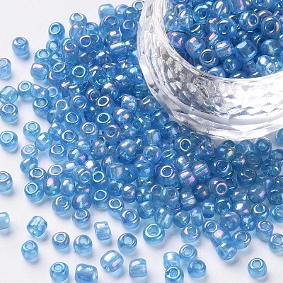 Round Glass Seed Beads SEED-A007-4mm-163-1