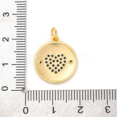 Brass Micro Pave Cubic Zirconia Pendants KK-U033-11G-02-1