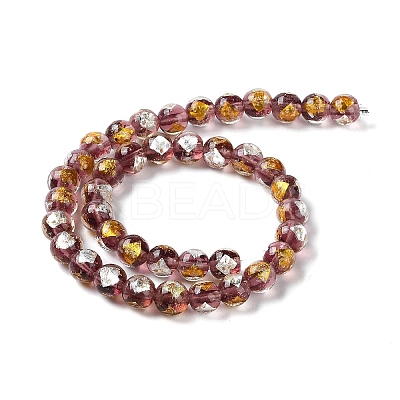 Handmade Gold & Silver Foil Lampwork Beads GLAA-G107-07B-01-1