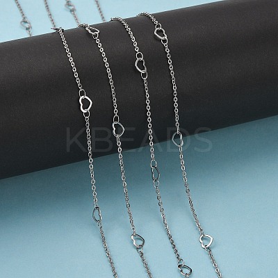 Tarnish Resistant 304 Stainless Steel Cable Chains CHS-K001-60-1