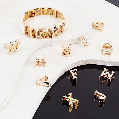 Zinc Alloy Letter Slide Charms FIND-WH0120-10LG-1