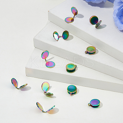 12Pcs 304 Stainless Steel Cuff Earrings EJEW-HS0001-28RC-1