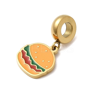 304 Stainless Steel Enamel European Dangle Charms STAS-D153-05A-G-1