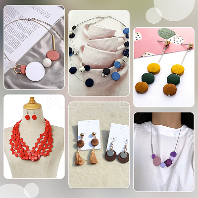 150Pcs 15 Colors Painted Natural Wood Beads WOOD-PH0003-36-1