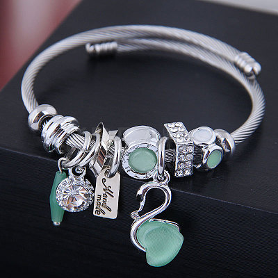 Adjustable Stainless Steel European Bangles FS-WG2FA3F-02-1