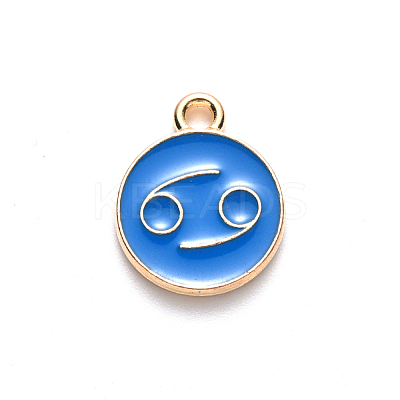 Alloy Enamel Pendants X-ENAM-S124-01A-02D-1
