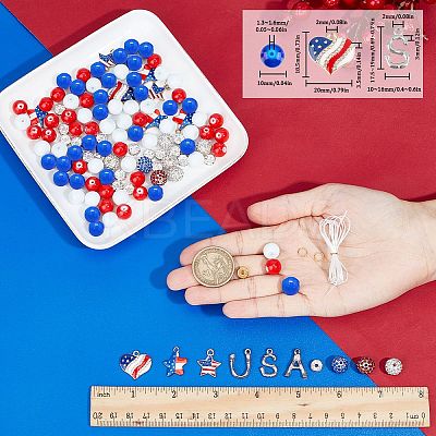 DIY Independence Day Bracelet Making Kit DIY-SC0021-69-1