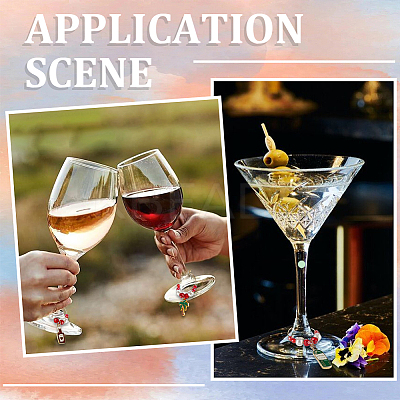 16Pcs 8 Styles Alloy Enamel Charms Wine Glass Charms AJEW-SC00042-1