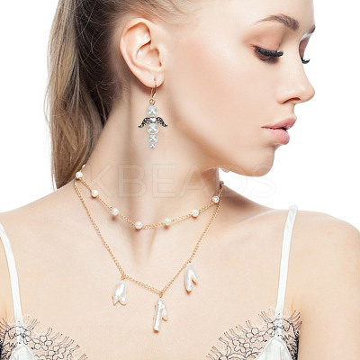 40Pcs 4 Styles Wing Alloy Pendants PALLOY-HY00034-1