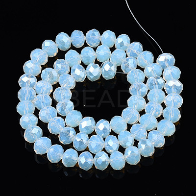 Electroplate Glass Beads Strands EGLA-A034-J8mm-A10-1
