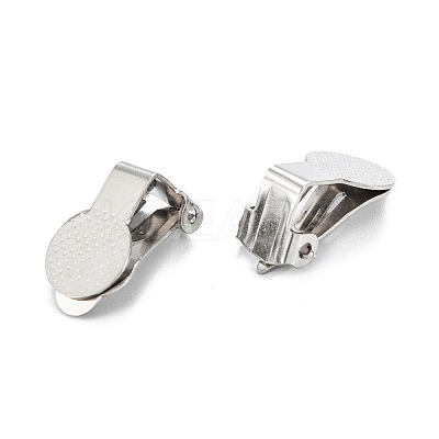 Tarnish Resistant 304 Stainless Steel Clip-on Earring Finding X-STAS-G250-03P-1
