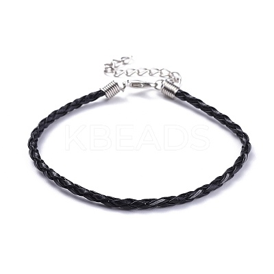 Trendy Braided Imitation Leather Bracelet Making X-BJEW-S076-002-1