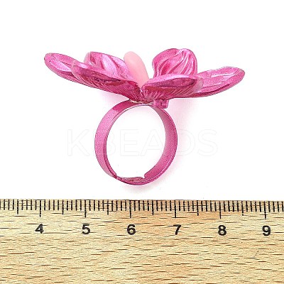Adjustable Alloy Flower Finger Rings for Women LS-RJEW-B124-01A-1