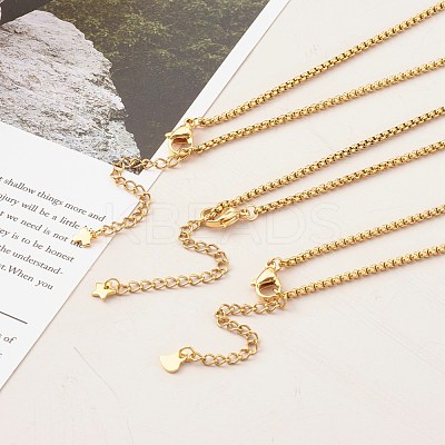 304 Stainless Steel Box Chain Lariat Necklaces Making AJEW-JB00993-1
