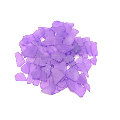 Ocean Series Frosted Glass Cabochons LS-GLAA-WH0031-06B-1