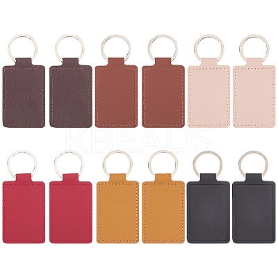 12Pcs 6 Colors PU Keychain KEYC-SC0001-89-1
