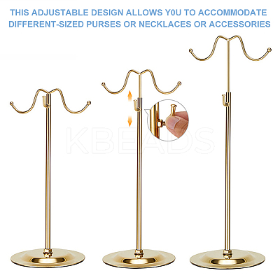 2 Sets 2 Colors Double Hook Iron Handbag Rack ODIS-WR0001-04-1