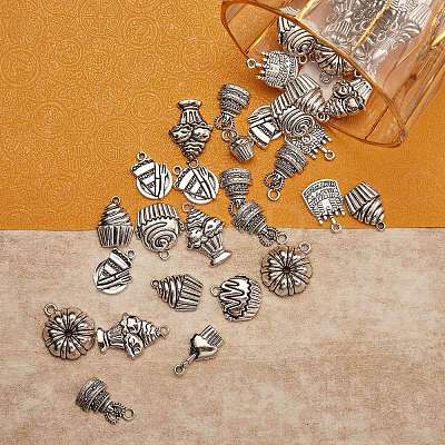10 Styles Tibetan Style Alloy Pendants FIND-SZ0003-64-1