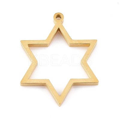 Ion Plating(IP) 304 Stainless Steel Open Back Bezel Pendants STAS-K208-12G-1