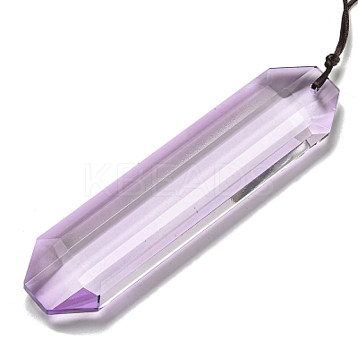 Glass Rectangle Hanging Suncatchers HJEW-P018-C05-1