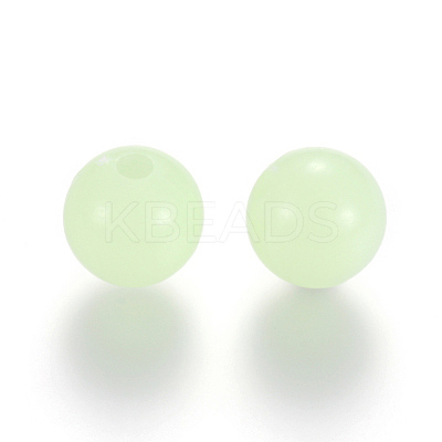 Luminous Acrylic Round Beads LACR-R002-8mm-01-1
