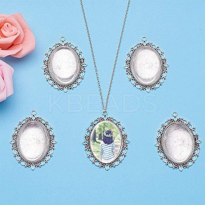 Oval Clear Glass Cabochon Cover DIY-PH0018-99AS-1