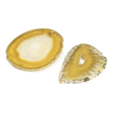 Natural Agate Nuggets Slice Links Connector Charms G-E022-M04-1