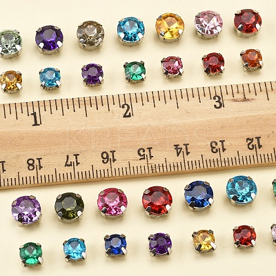 100Pcs 2 Styles Sew on Rhinestone GACR-FS0001-01-1