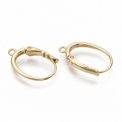 Brass Leverback Earring Findings X-KK-T051-42G-NF-1